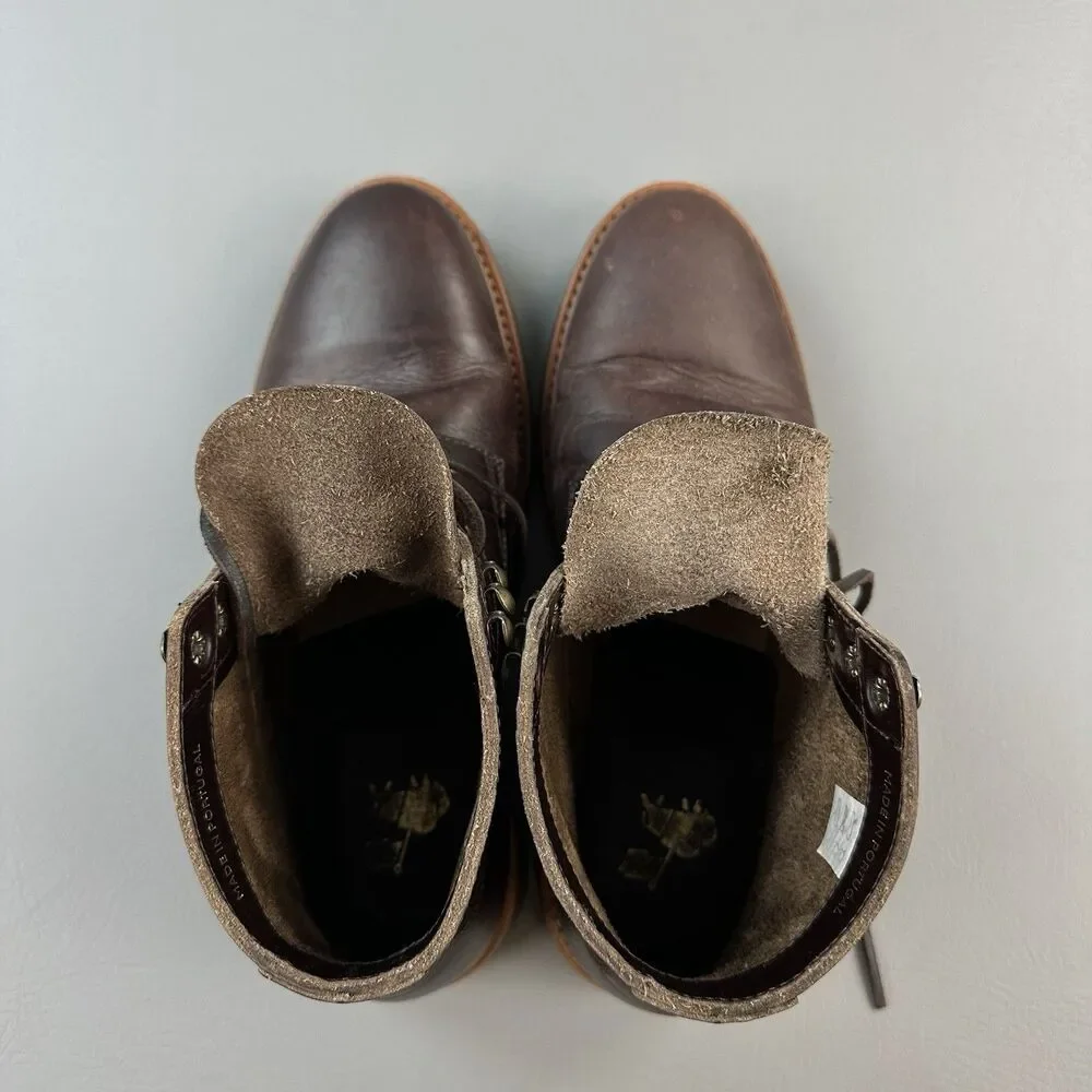 Parkhurst Allen Service Boots Mens Size 10 D Vegan Brown Leather Lace Up USA